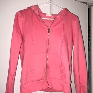 Coral Zip-Up Hoodie for Women